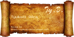 Tyukodi Dóra névjegykártya