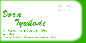 dora tyukodi business card